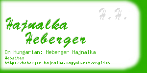 hajnalka heberger business card
